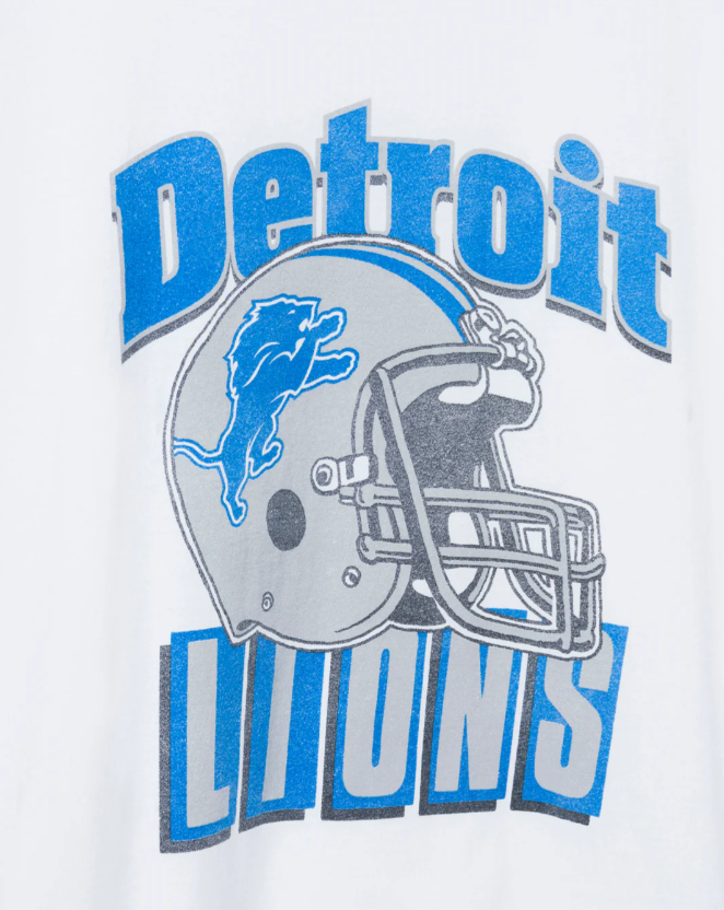 Detroit Lions Throwback Helmet Flea Market Tee