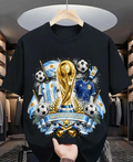 2026 World Cup Fan Tee American Flag Football T-Shirt Argentina football team