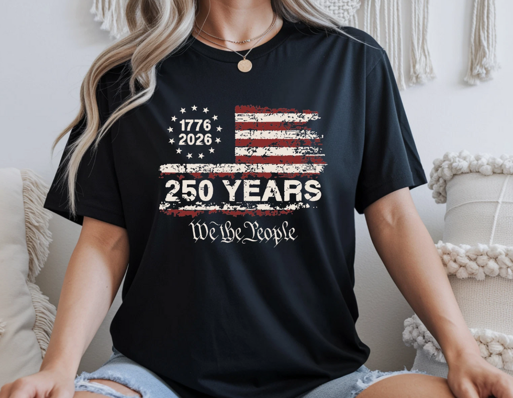 America 250th Anniversary Shirt Patriotic American Flag Independence Day Tee