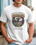 North America World Cup 2026 Soccer T-Shirt | Map Flag Emblem
