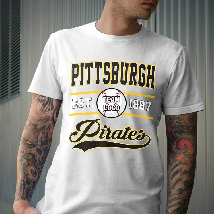 Pittsburgh Baseball Shirt Vintage Sport Tee, Pittsburgh Pirates Inspired Shirt, Retro Pittsburgh Baseball Fan Shirt, Game Day Tee