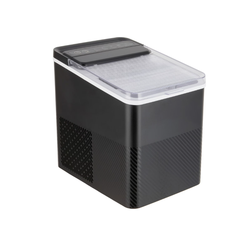 Mainstays Portable Countertop Ice Maker, 26 lbs Per Day, Compact Ice Machine with Quick Ice Cycles, No Plumbing Required, Black