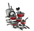 Tramontina Primaware 18 Piece Non-stick Cookware Set, Red