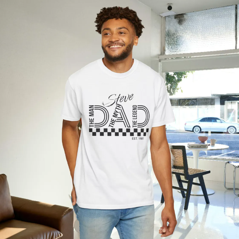 Dad The Man The Myth The Legend Shirt – Vintage Comfort Colors Father’s Day Gift Tee