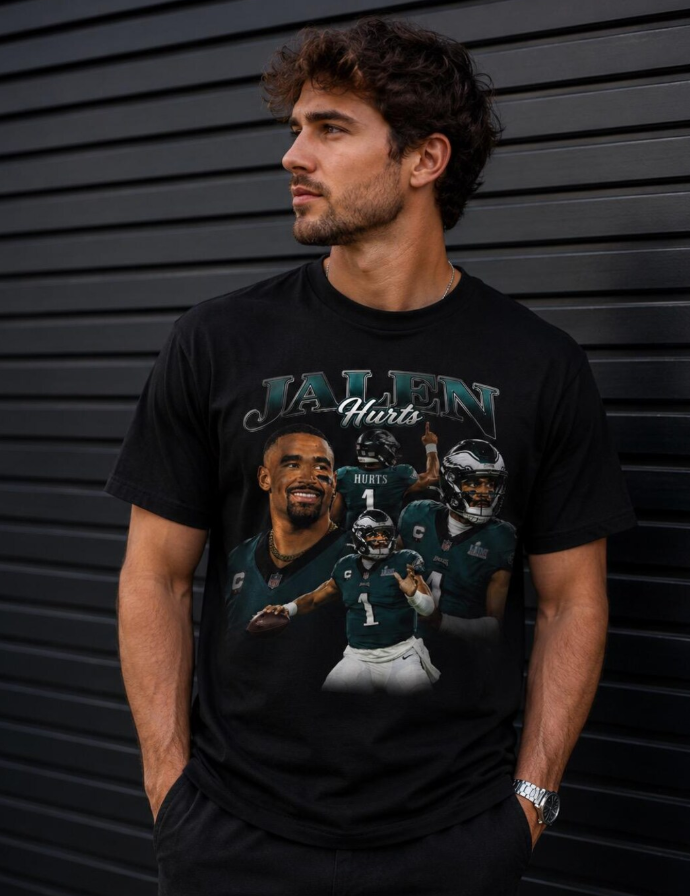 Jalen Hurts Portrait T-Shirt Philadelphia Eagles Football Tee, Philadelphia Eagles