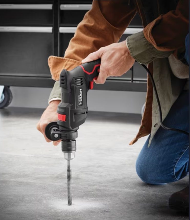 Hyper Tough 6-Amp 1/2-inch Corded Hammer Drill, Keyed Chuck, 120 Volt, 0~3000/min, Model Number TD6HD
