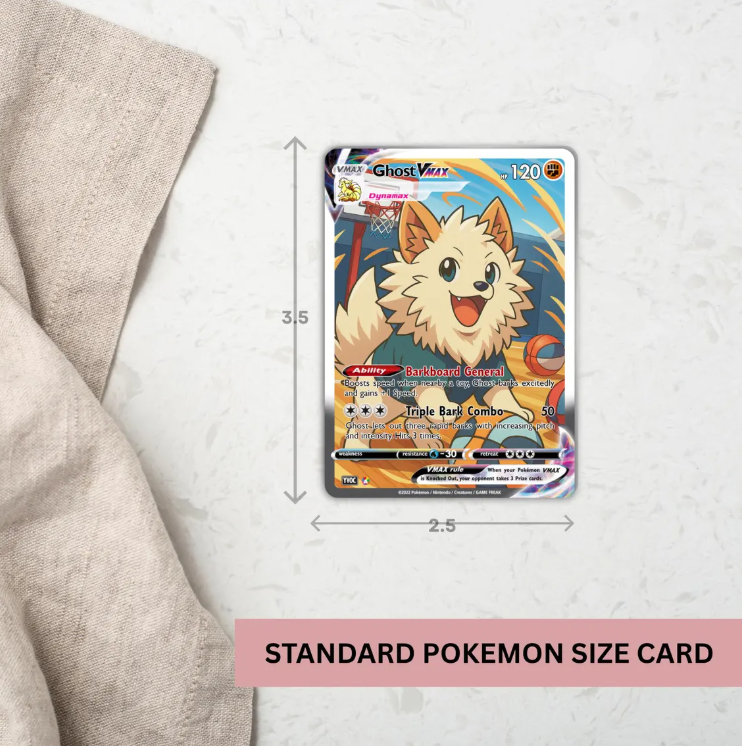 Custom Pokémon-Inspired Couple Keepsake Wedding & Anniversary Photo to Holo Card