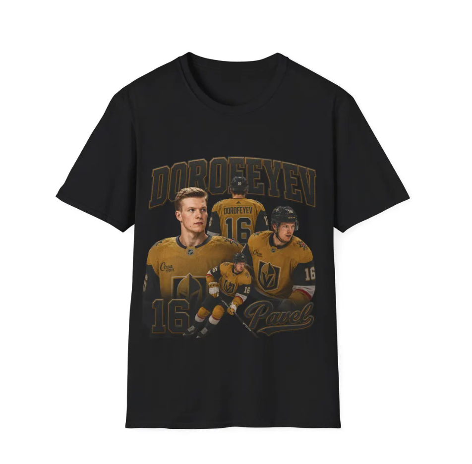 Pavel Dorofeyev Graphic T-Shirt Retro Team Photo, Number 16 Jersey Design