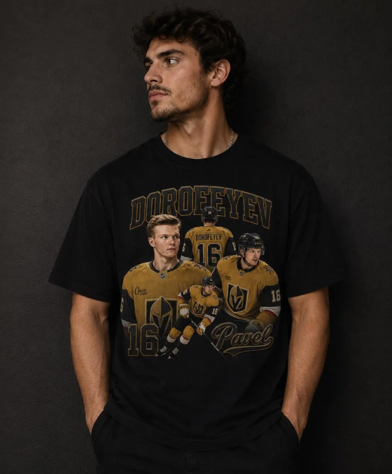 Pavel Dorofeyev Graphic T-Shirt Retro Team Photo, Number 16 Jersey Design