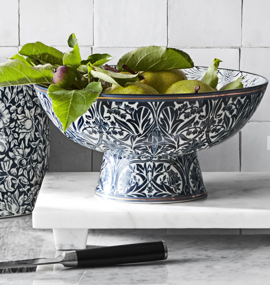 Morris & Co. x Williams Sonoma Bluebell Fruit Bowl
