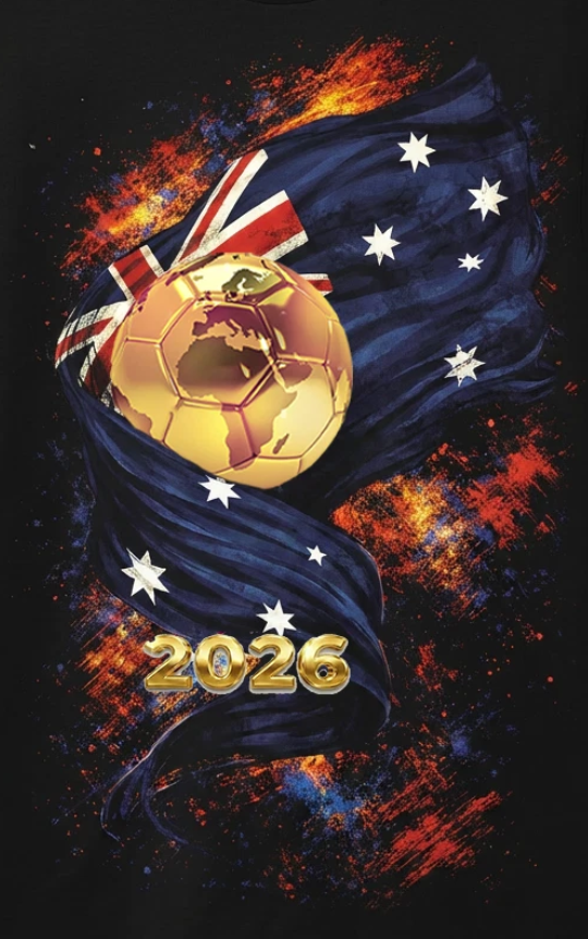 WC 2026 INSPIRED Cool Unisex Black T-Shirt - Australia