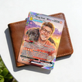 Personalized Dog Dad Anime Trading Card, Custom Pet Keepsake