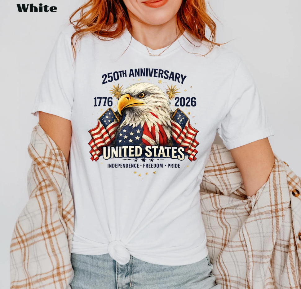 250th Anniversary United States Shirt, Patriotic Eagle T-Shirt, America 1776–2026 Tee, Independence Day USA Shirt