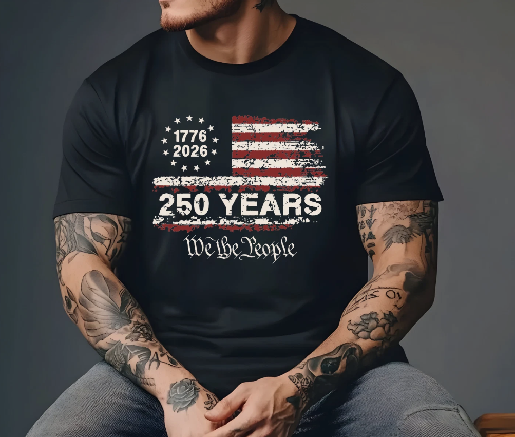 America 250th Anniversary Shirt Patriotic American Flag Independence Day Tee