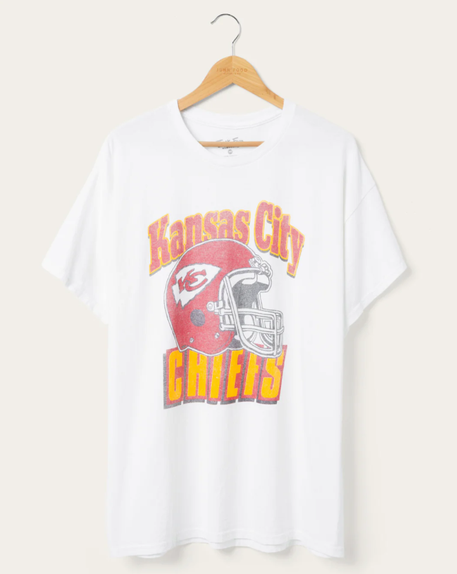 Kansas City Chiefs Throwback Helmet Flea Market Tee