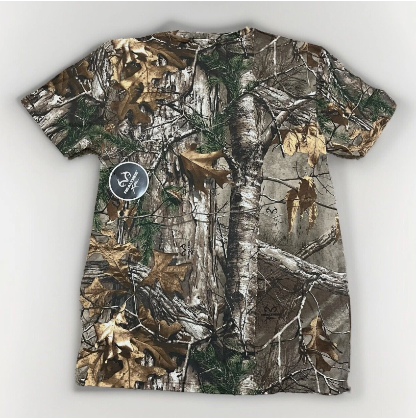 Team Realtree Camo Shirt Mens Adult Large Hunting Fishing Short Sleeve