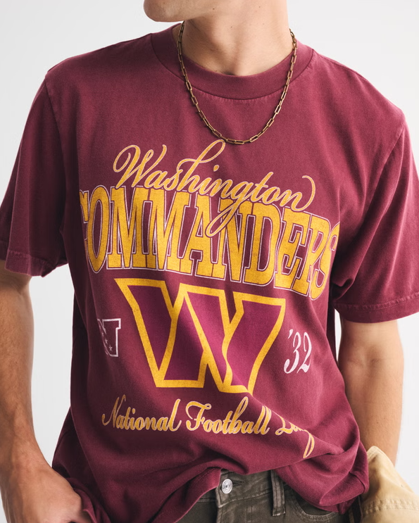 Washington Commanders Vintage Inspired Graphic Tee - Vintage NFL Fan Shirt