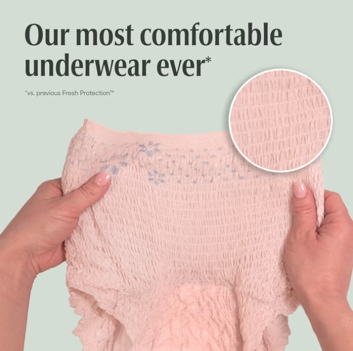 Depend Fresh Protection Incontinence Underwear for Women, Adult Diapers, S, 32 Count
