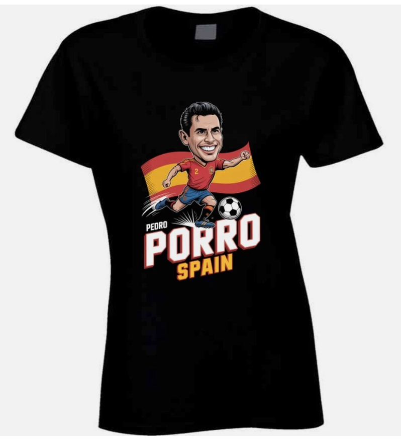 Pedro Porro Spain Defender World Cup Soc T Shirt