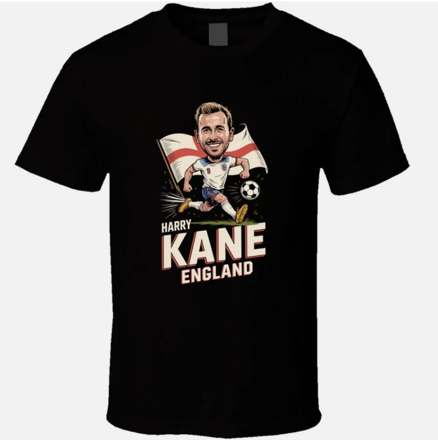 Harry Kane England Forward World Cup Soc T Shirt