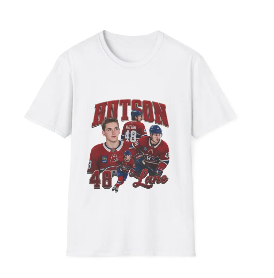 Lane Hutson Hockey Players T-Shirt Vintage Team Portrait,  Jersey Fan Tee