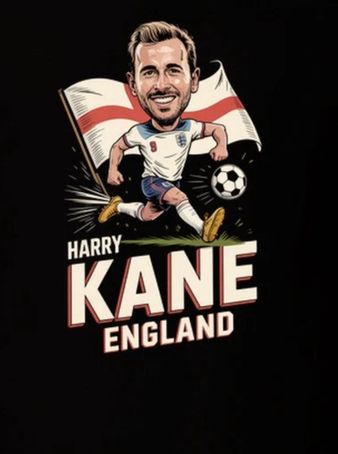 Harry Kane England Forward World Cup Soc T Shirt