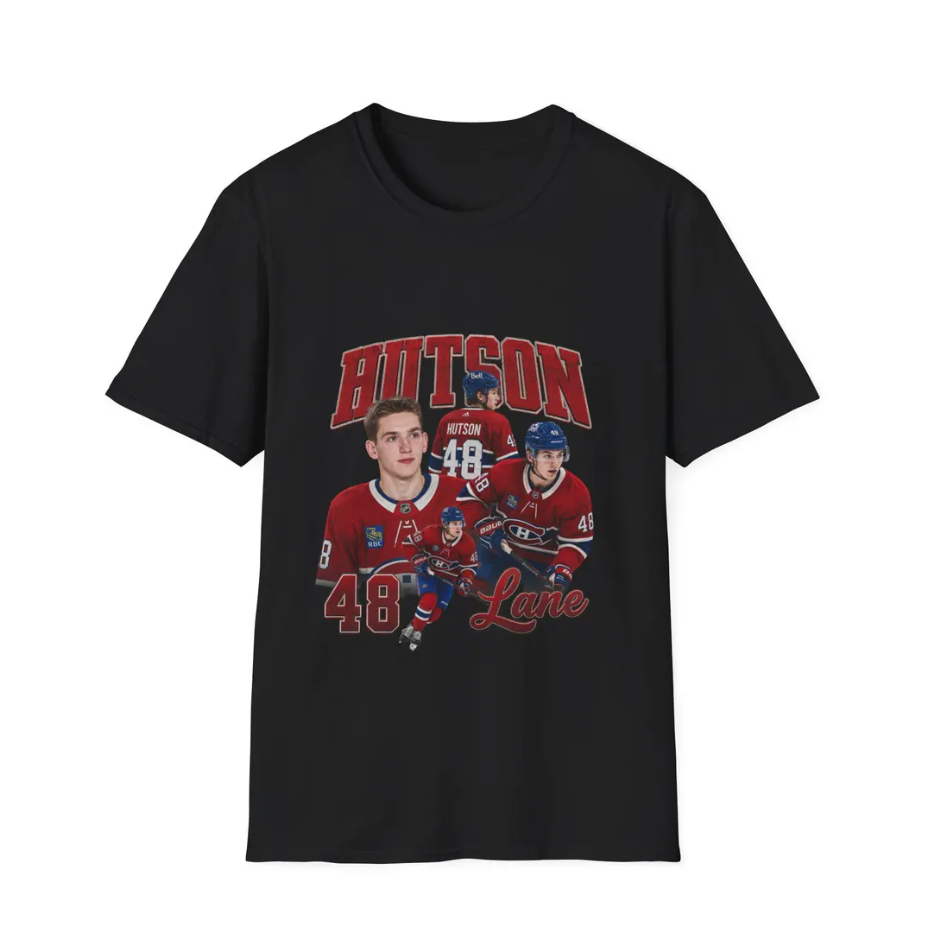 Lane Hutson Hockey Players T-Shirt Vintage Team Portrait,  Jersey Fan Tee
