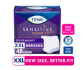 TENA Sensitive Care Overnight Incontinence Underwear for Women, XXL, 48 Count (47in-66in)