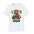 Best Dad Ever Shirt – Father and Son Matching Tee – Raising My Hero Father’s Day Gift for Dad Unisex Softstyle T-Shirt