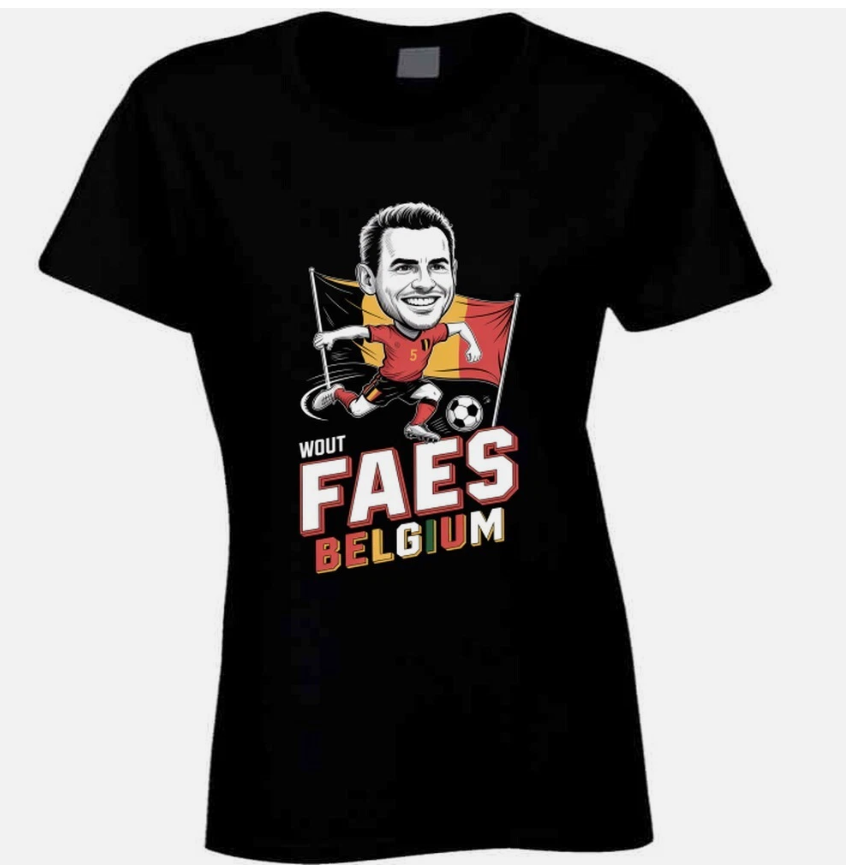 Wout Faes Belgium Defender World Cup Soc T Shirt
