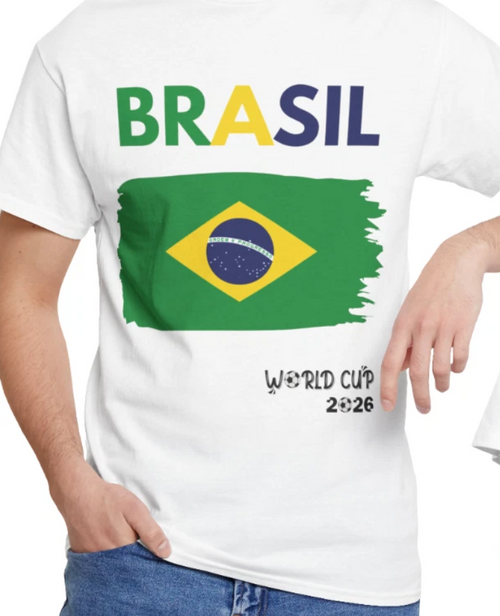 Brazil World Cup 2026 Soccer T‑Shirt | Brazilian Football Supporter Tee | Unisex