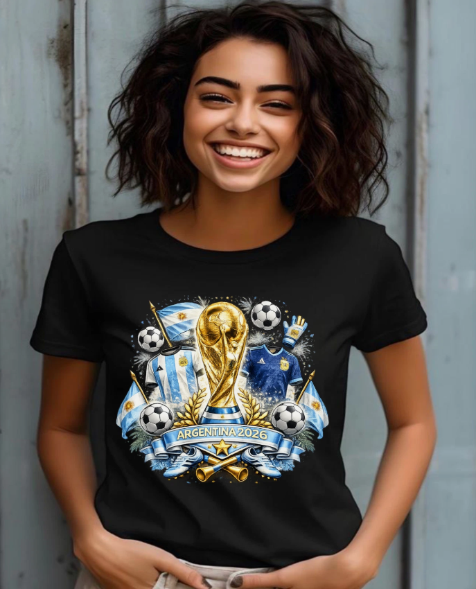 2026 World Cup Fan Tee American Flag Football T-Shirt Argentina football team