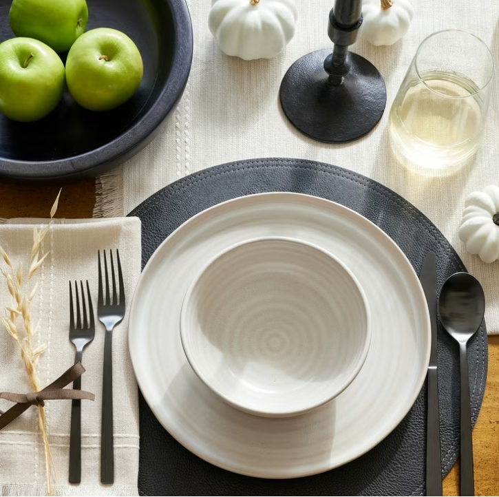 Better Homes & Gardens 20-Piece Black Stainless Steel Flatware Set (Service for 4)