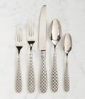 MacKenzie-Childs Check 5-Piece Flatware Sets - Silver