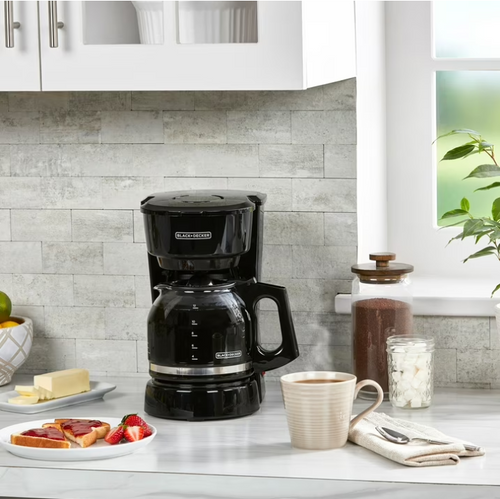BLACK+DECKER 12-Cup Drip Coffee Maker with Easy On/Off Switch and Sneak-A-Cup Feature