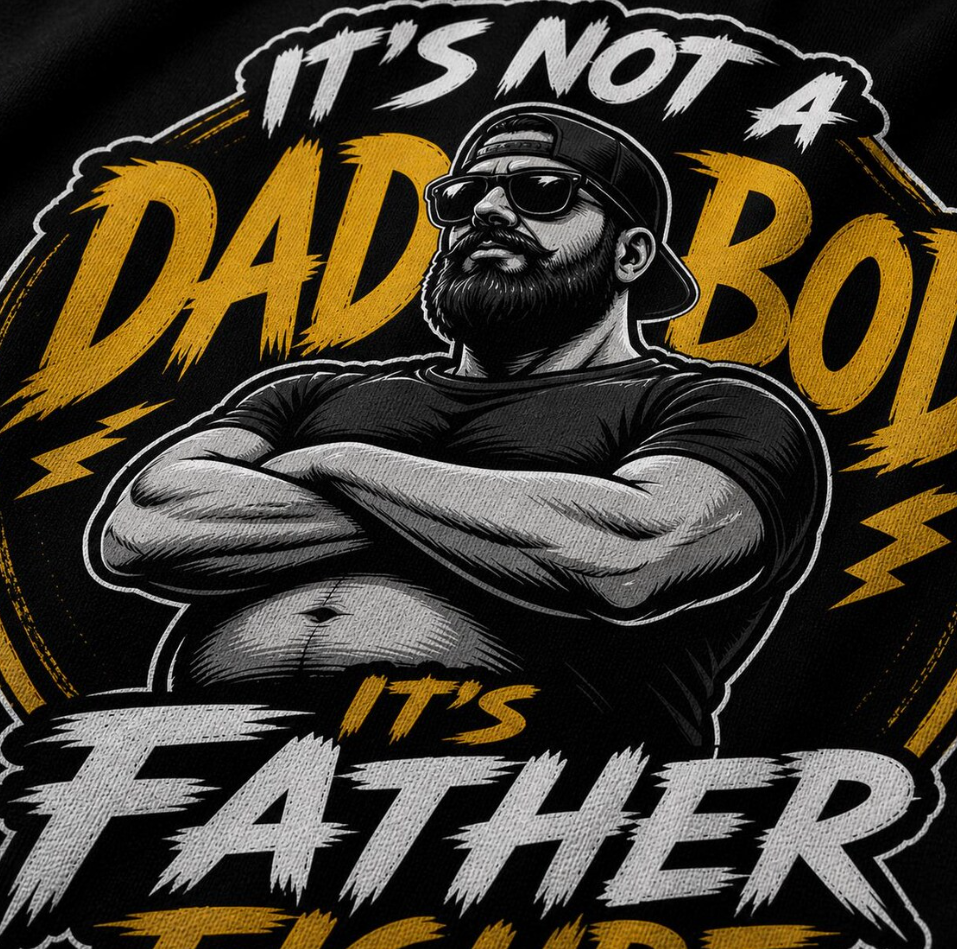 Father Figure Dad Bod Funny T-Shirt – Humorous Father’s Day Gift Tee for Dad