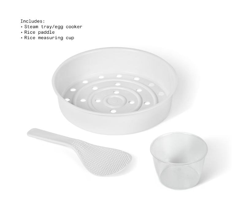 Beautiful 14-Cup Cooked, 6-Cups Uncooked Electric Rice and Grain Cooker, EverGood™ Ceramic Nonstick Coating, White Icing by Drew Barrymore