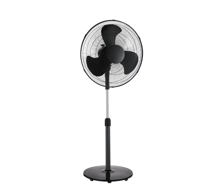 Mainstays 48-Inch Tall Pedestal Fan, 3-Speed Oscillating, Adjustable 18" Fan Head, Black, FS45-19MB