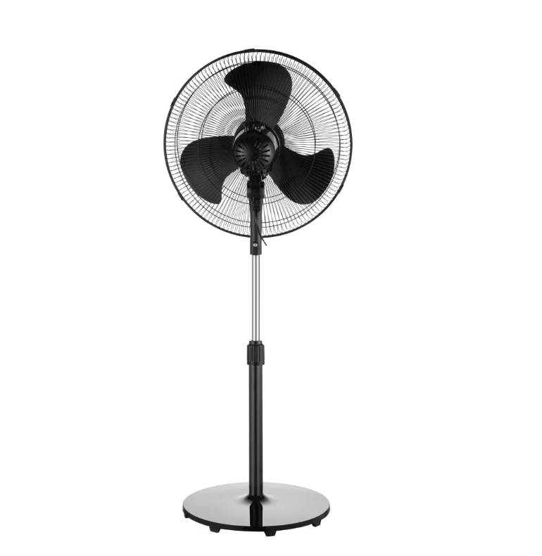 Mainstays 48-Inch Tall Pedestal Fan, 3-Speed Oscillating, Adjustable 18" Fan Head, Black, FS45-19MB