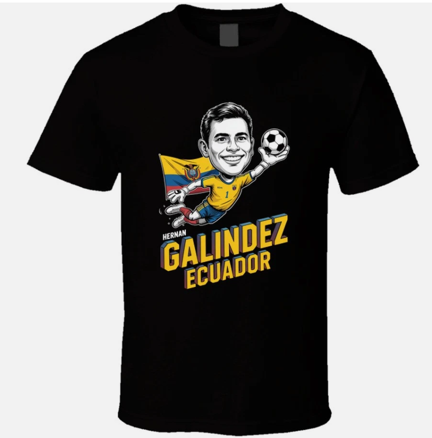 Hernan Galindez Ecuador Gk World Cup Soc T Shirt