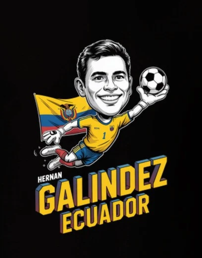 Hernan Galindez Ecuador Gk World Cup Soc T Shirt