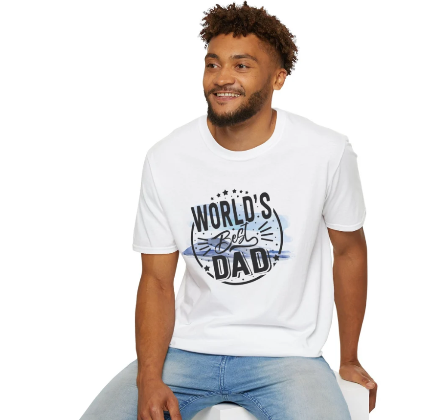 Worlds best dad shirt, gifts for dad, Fathers Day gift idea, awesome gift for dad, Unisex Softstyle T-Shirt
