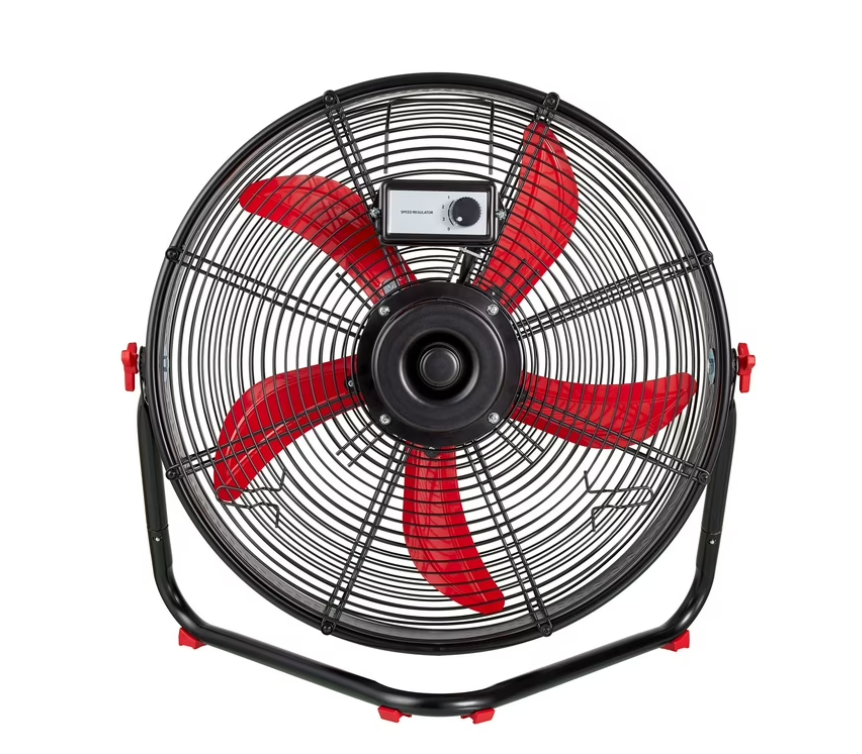 Hyper Tough 20-Inch HV Sealed Motor Drum Fan with 3-Speed Control, Wall Mountable