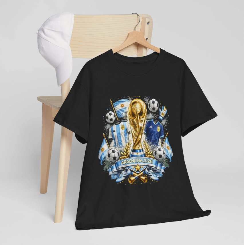 2026 World Cup Fan Tee American Flag Football T-Shirt Argentina football team