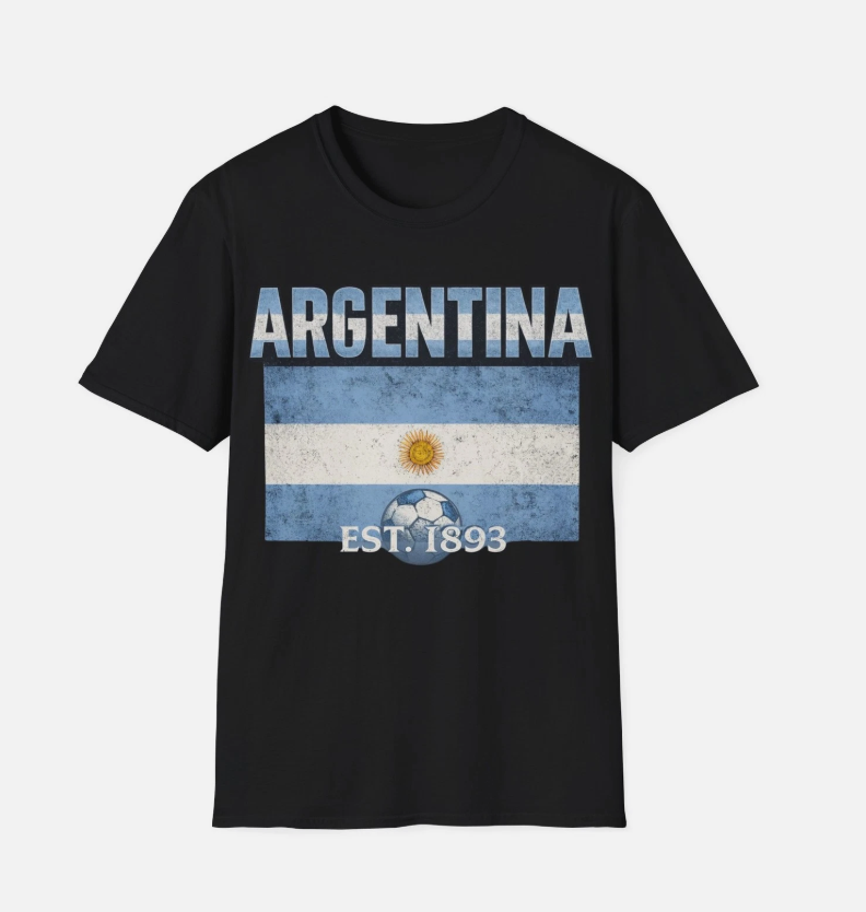 Argentina Flag Tee |Nation Heritage Collection Argentina EST.1893 T-Shirt