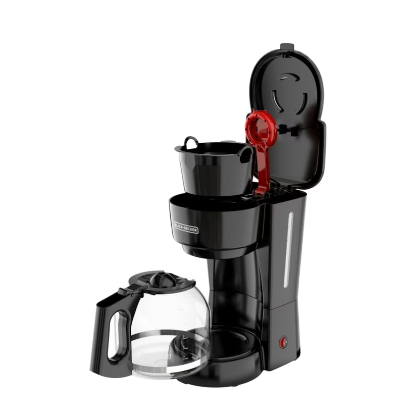 BLACK+DECKER 12-Cup Drip Coffee Maker with Easy On/Off Switch and Sneak-A-Cup Feature