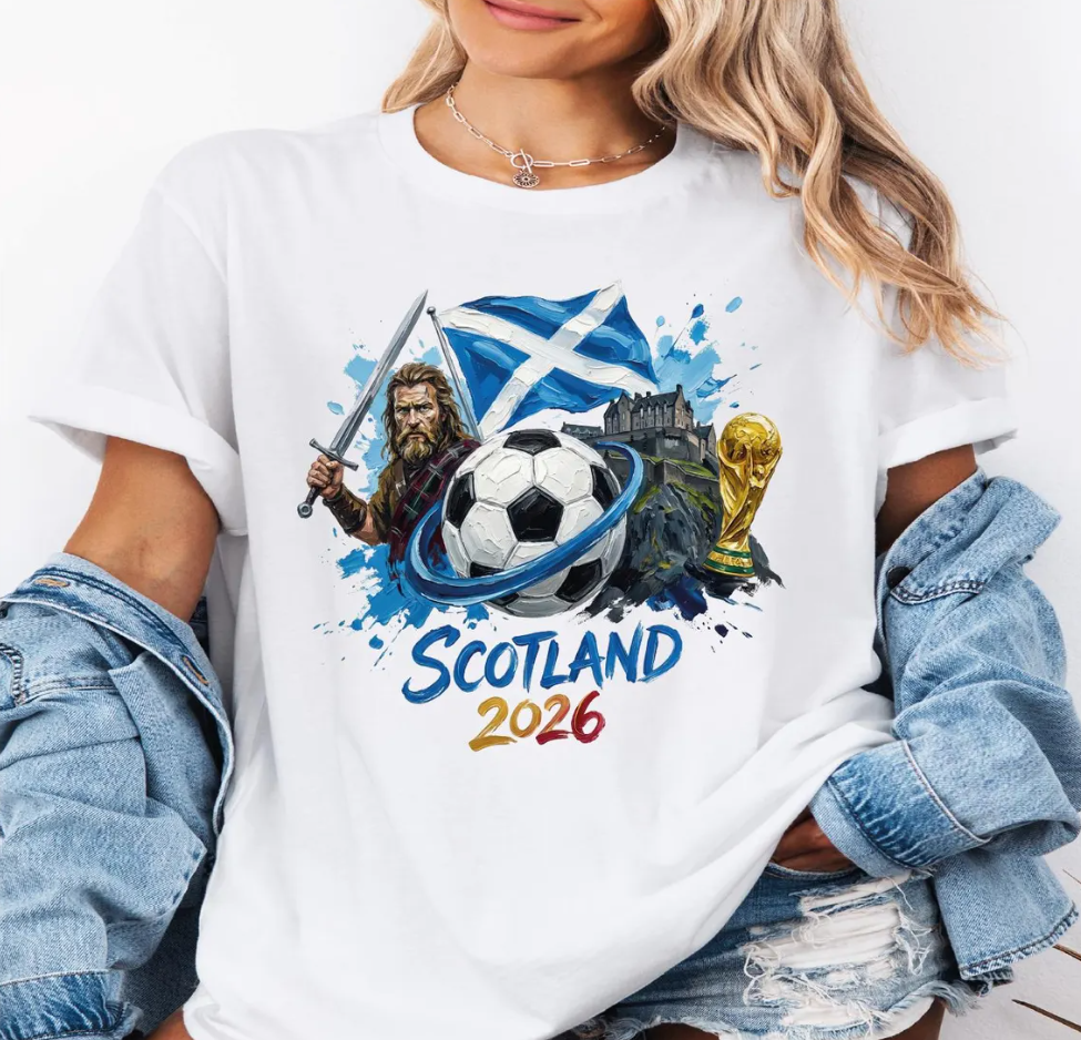 Scotland Football Shirt Brave Warrior Soccer Tee 2026 Scottish Flag Graphic T Shirt Cool Fan Gift Streetwear Style Unisex