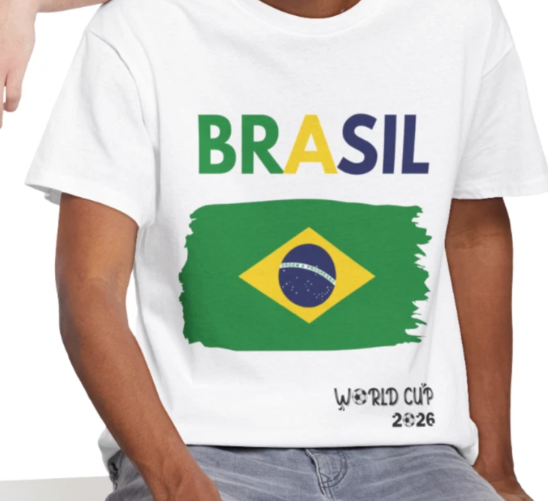 Brazil World Cup 2026 Soccer T‑Shirt | Brazilian Football Supporter Tee | Unisex