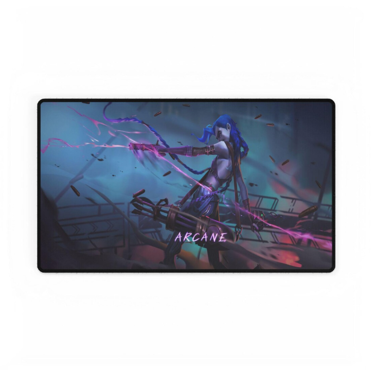 Jinx Arcane Chaos Desk Mat - League of Legends Arcane-Inspired Play Mat