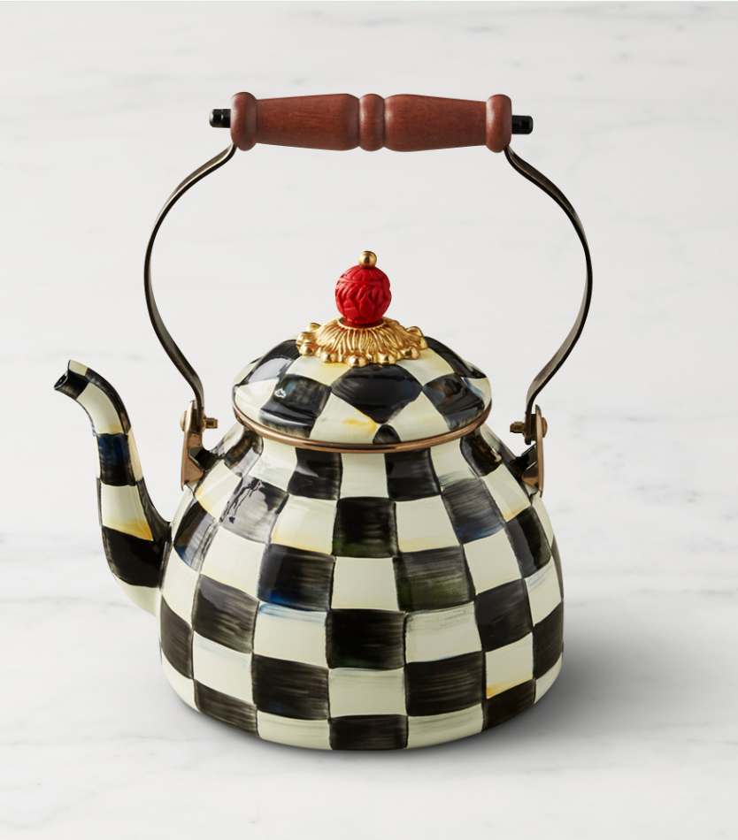 MacKenzie-Childs Courtly Check Tea Kettle - 3-Qt.